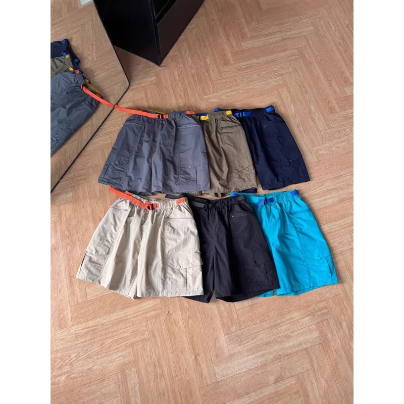 

2026 Outdoor Multi Pocket Nylon Waterproof Lightweight Multi Pocket Workwear Shorts Casual Loose Five Quarter Pants Straight Leg