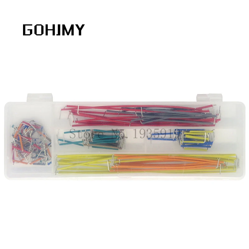14kind 10strip = 140pcs U Shape Solderless Breadboard Jumper Cable Wire Kit For PCB Bread Board for Arduino GOHJMY