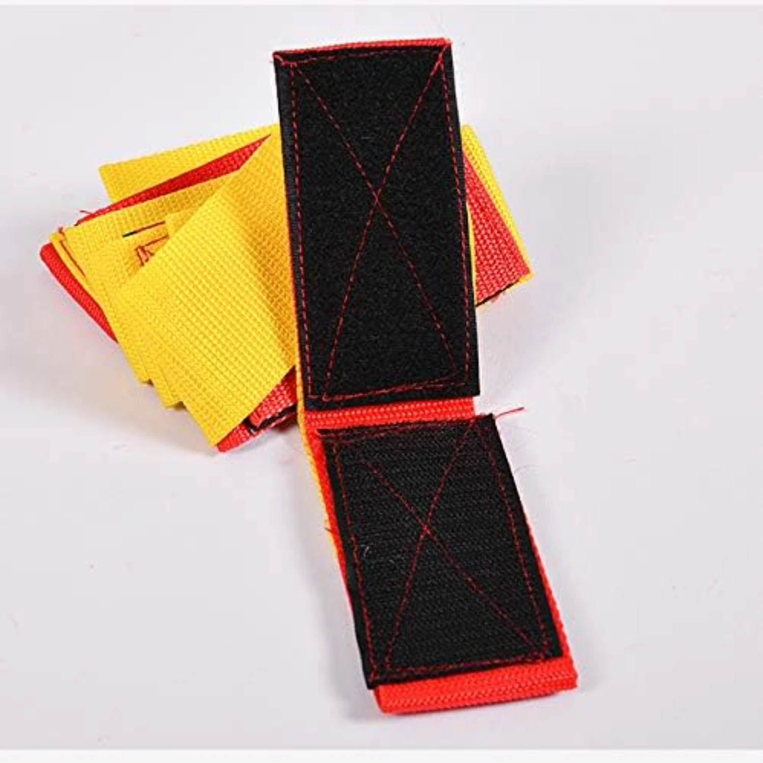 

Exciting Colorful 6 Legged Race Bands - Set of 2 for Outdoor Cooperative Team Relay Race Game. Perfect for Field Day, Carnival,