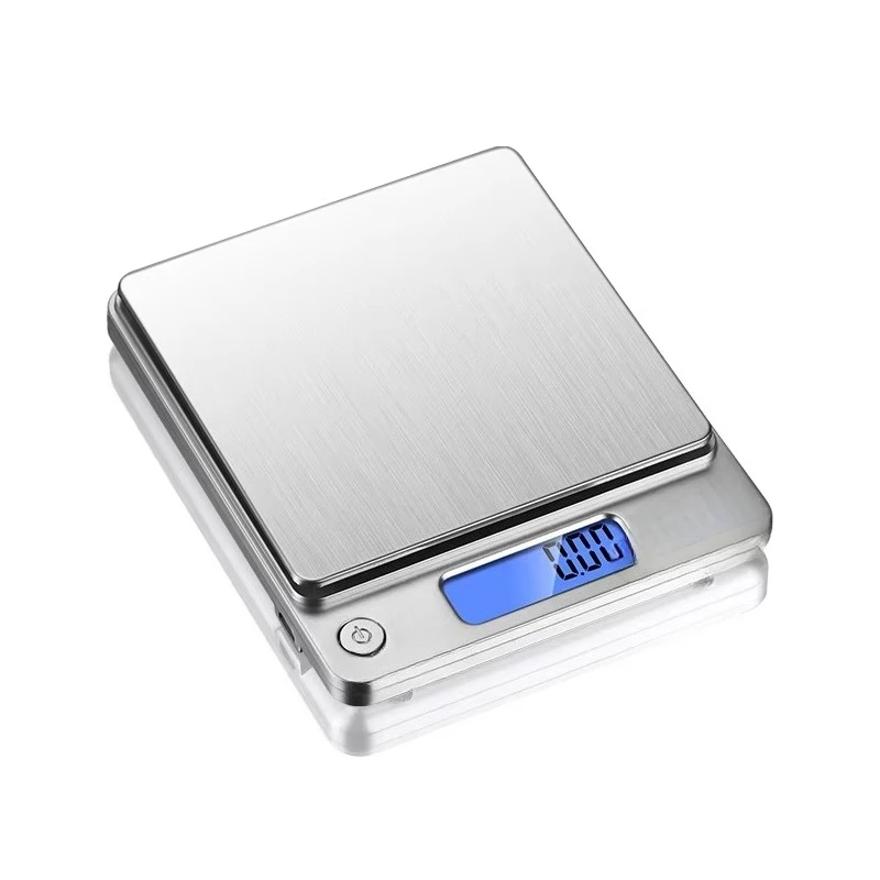 Kitchen stainless steel waterproof battery type small electronic scale, accurate 0.1 grams, high precision