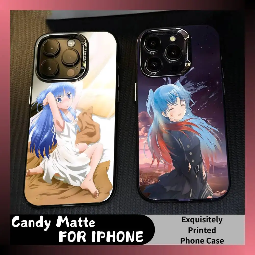 

World-End C-Chtholly x Willem Phone Case For iPhone 16 17 15 14 12 13 Pro Max Black Candy Matte Shockproof Cover