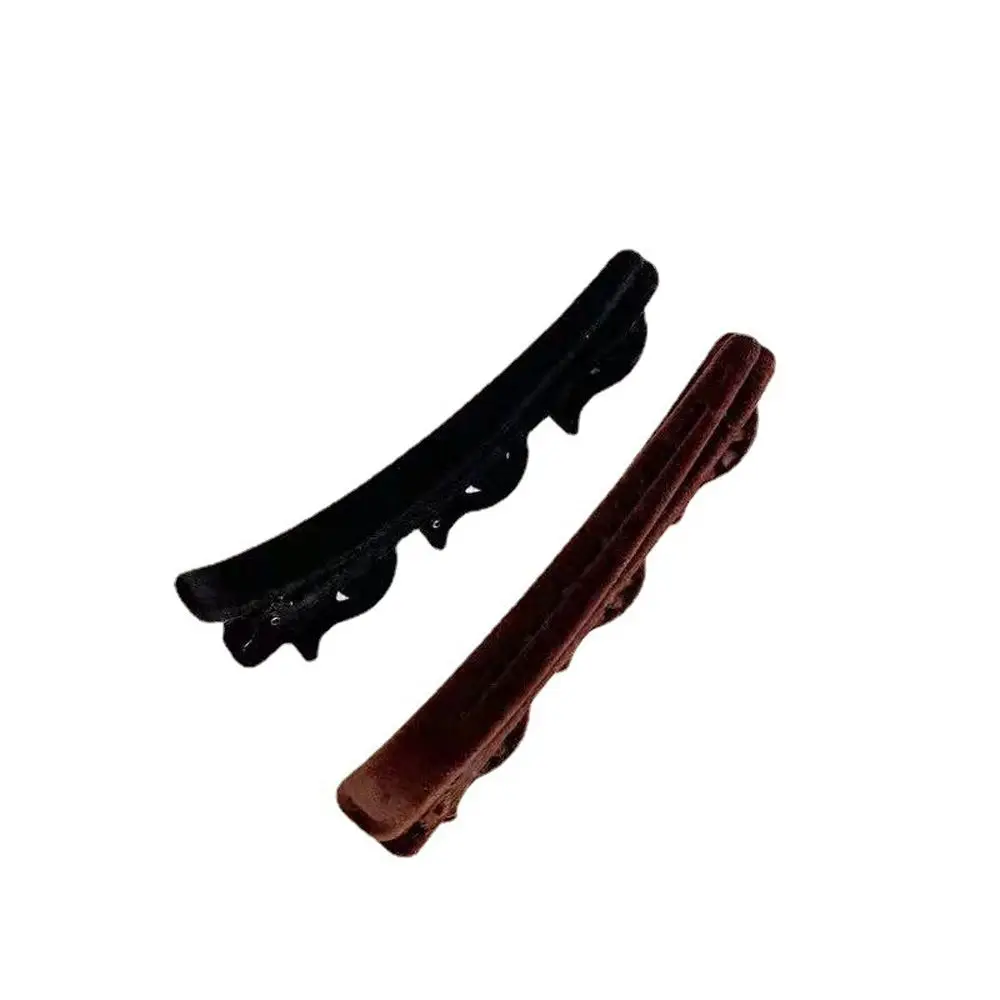 Flocking Hair Clips for Women Girls Sweet Braid Hairpins Bangs Side Clip Barrettes Hair Braid Styling Clips Hair Accessories