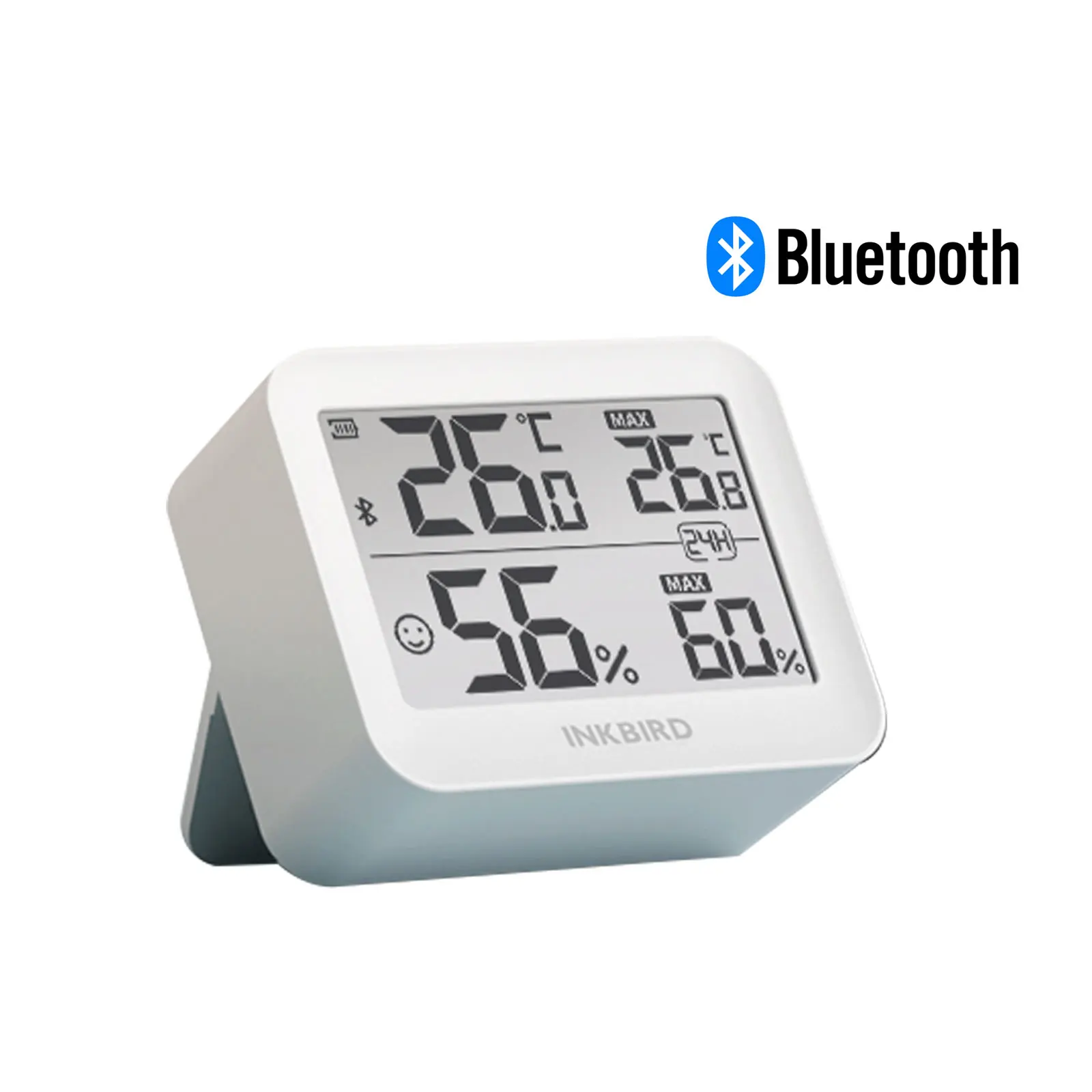 INKBIRD ITH-13-B Bluetooth Temperature Humidity Sensor Indoor Thermometer Hygrometer with Custom Comfort Level for Room,Office