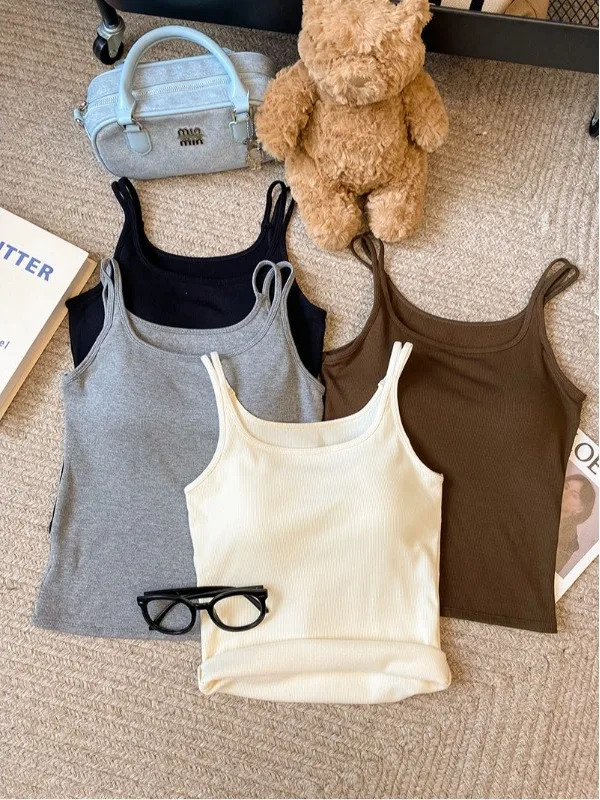 

Женская термобелье из хлопка в рубчик больших размеров со встроенным бюстгальтером, тонкое нижнее белье Fce, повседневная основа Sle Svel...