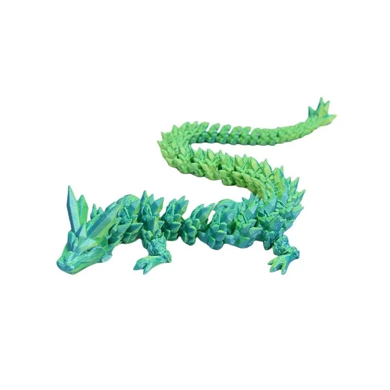 

Linchangxian Dragon God Фигурка всего тела, суставное движение, 3D печатный кристалл дракона, Коллекционная игрушка Crt для девочек старше 4 лет