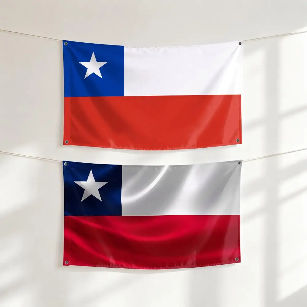 Chile Flags Large Wall Hanging Tapestry Banner Room Decor Print for Bedroom Living Room Outdoor