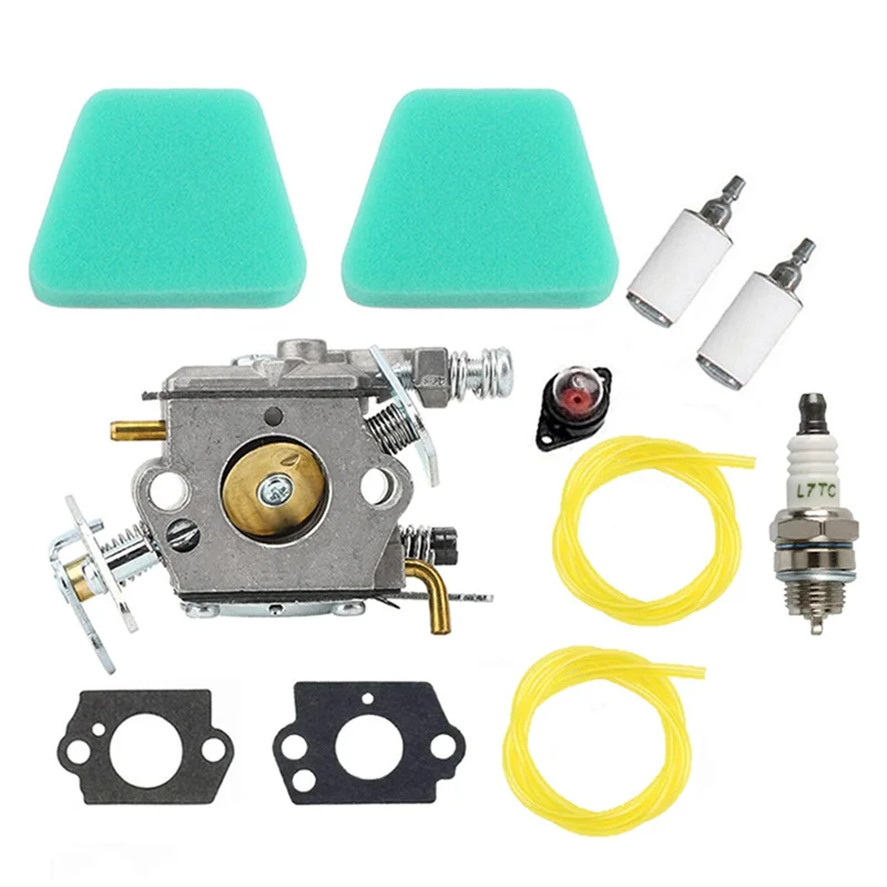 مجموعات المكربن BISM للشريك 350 351 352 370 371 390 Walbro WT-391 Mcculloch Mac Cat 335 435 مع خط الوقود التوصيل طوقا