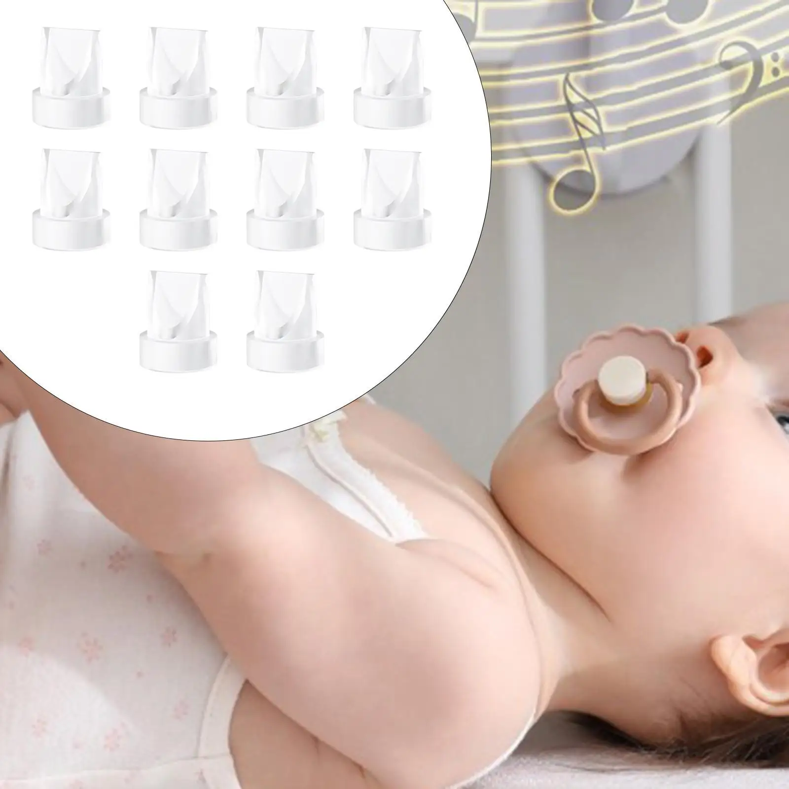 Duckbill Valve Silicone Replacement Parts Milk Pump Valve Food Grade Breastfeeding Accessory for Wearable Breast Pump