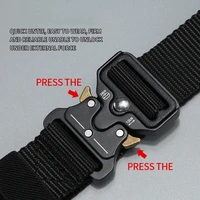 Men's Belt Outdoor Hunting Tactics Belt Multi functional Buckle Nylon Belt High Quality Marine Corps Canvas Belt 5