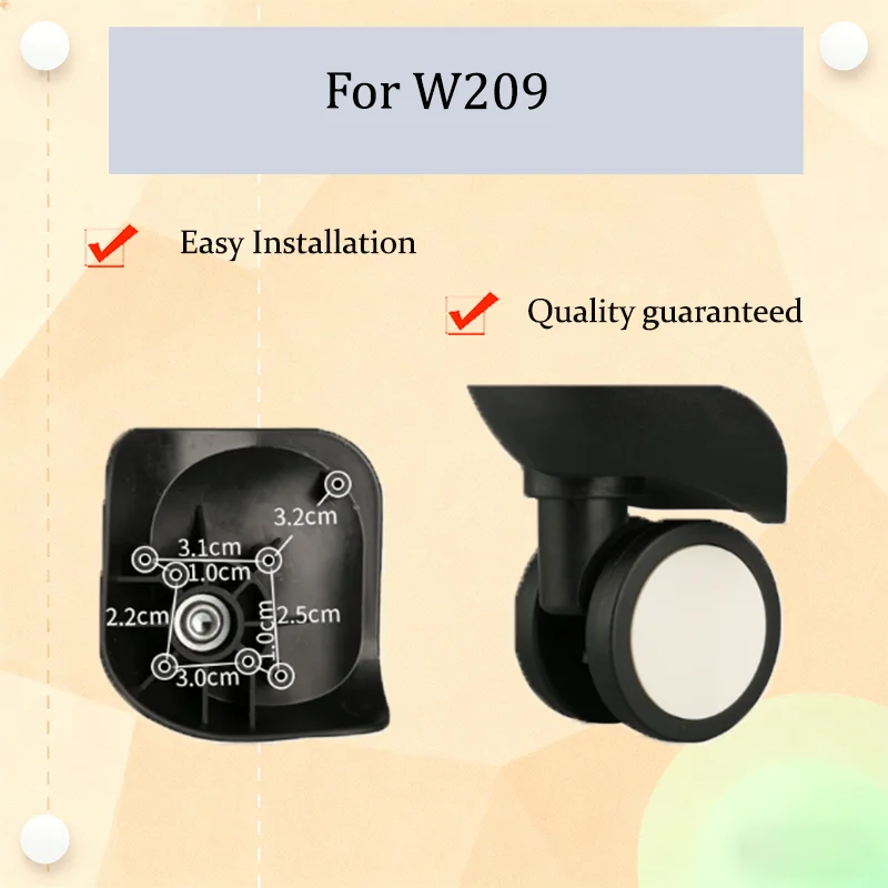 

Высококачественные сменные колеса для багажа W209, вращение на 360 градусов ° Поворотные бесшумные ролики для ремонта дорожных чемоданов (для тяжелых нагрузок)