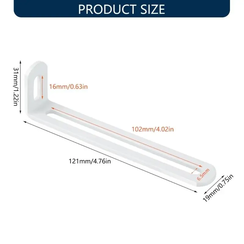 652F Iron Corner Brackets Set With Double Grooves Wall Mounting Brackets for Secure Wall Mounting and Home Improvement