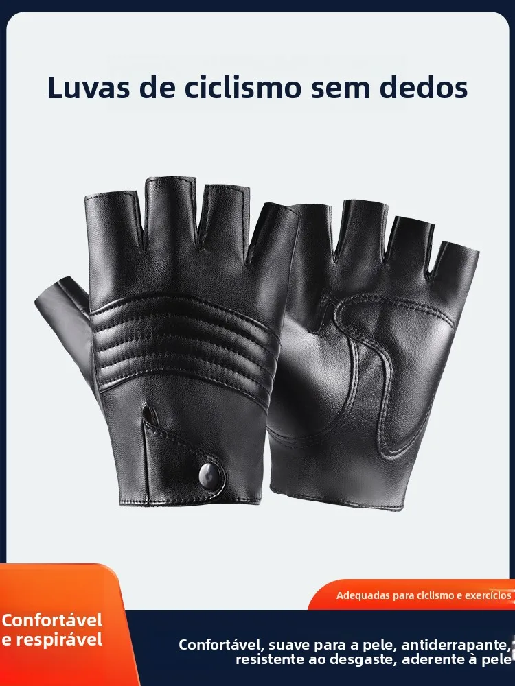 luvas-de-couro-masculinas-meio-dedo-para-ciclismo-motociclismo-e-fitness-ao-ar-livre-–-equipamento-antiderrapante-para-direc