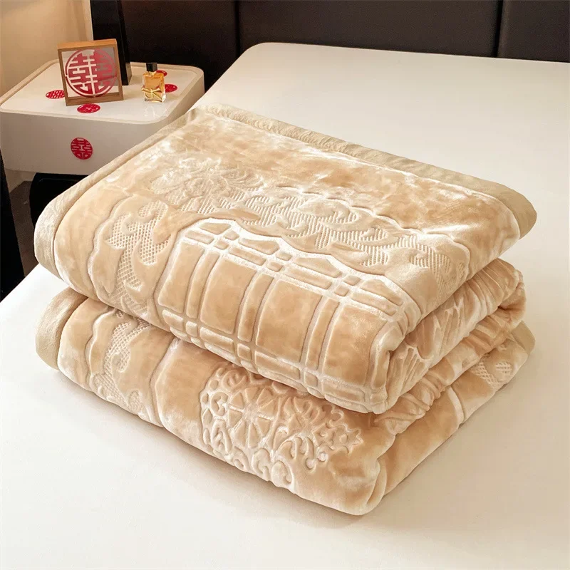 Customizable Bedding Plain Tencel Solid Color Printed Raschel Cloud Blanket
