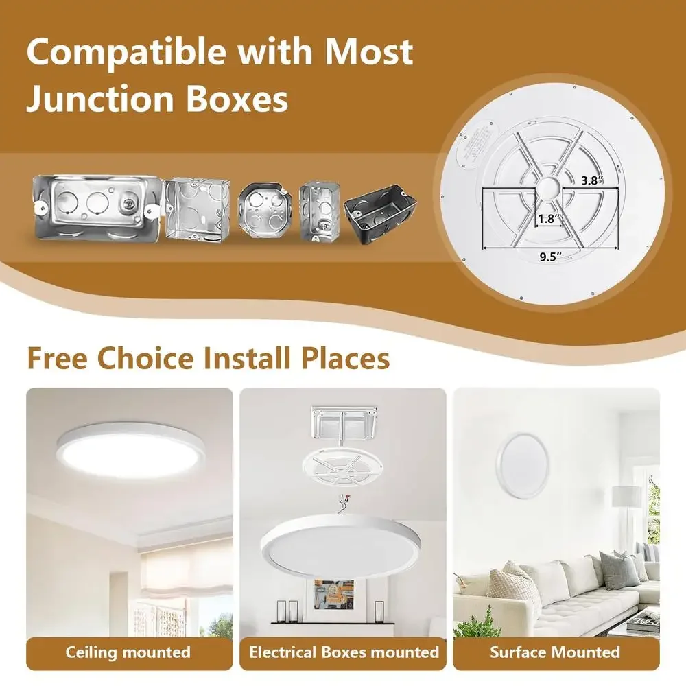 4PK 15.8 Inch LED Flush Mount Ceiling Light 32W 3480LM CCT Selectable Waterproof Ultra Slim Energy Saving Lighting Fixture