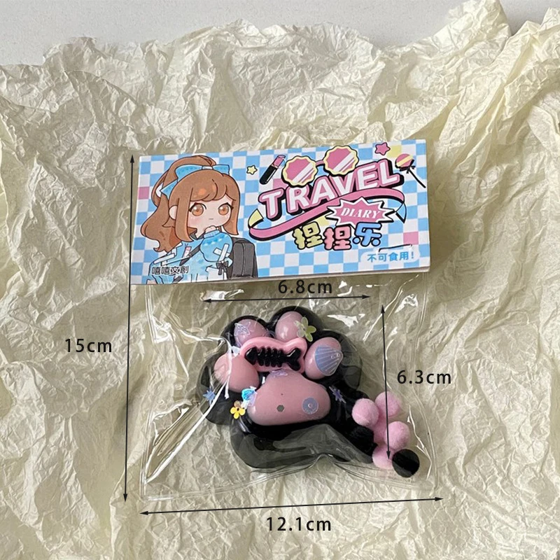 Dark Series Cartoon Cute Cat Paw Soft Pinch Squeeze Toys Creative Simulation Dessert Adult Children Stress Relief Toys Fun Gift