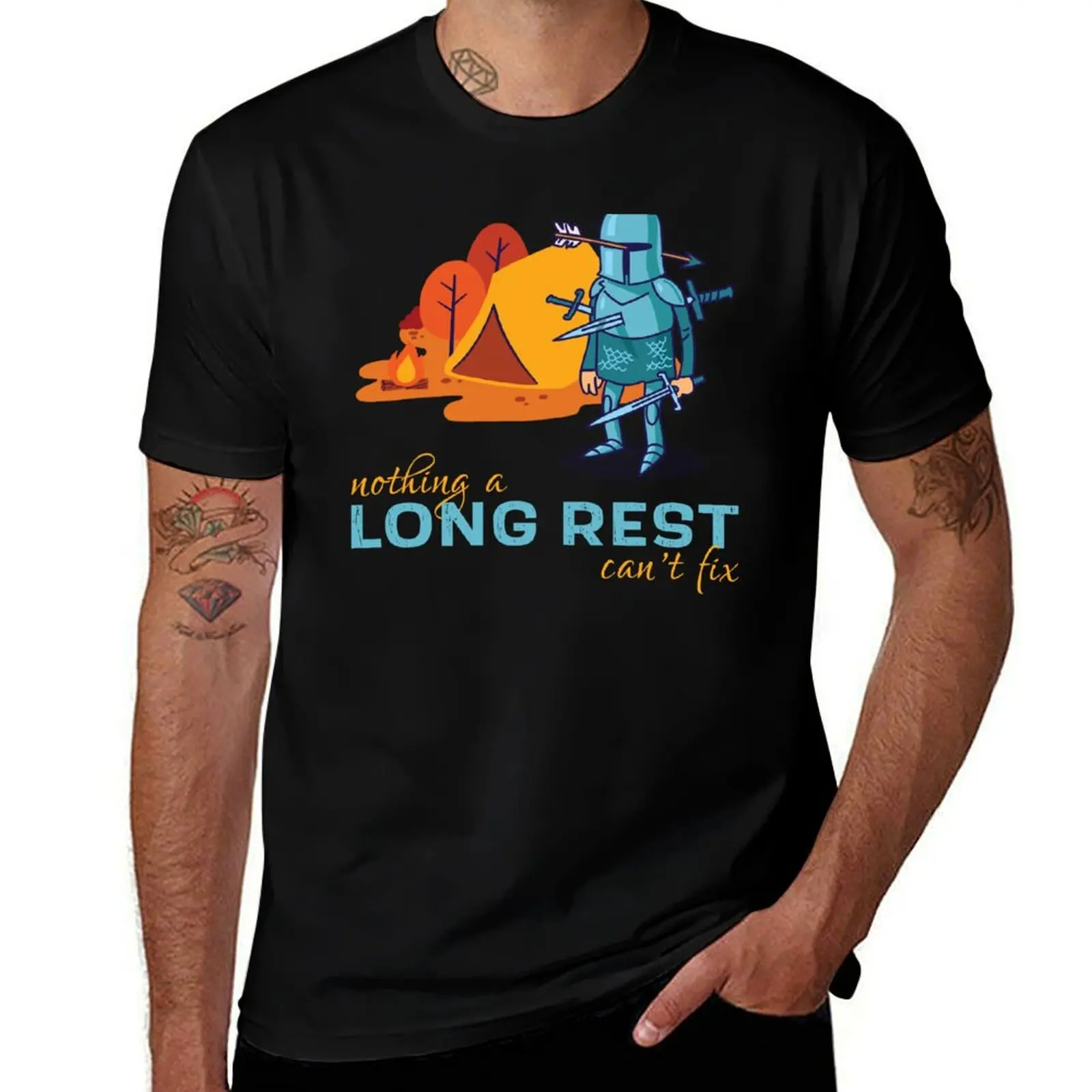 

D&D - long cotton man rest Nothing funny Funny Novelty can't t shirt T-Shirt fix cotton T-Shirt t shirts a