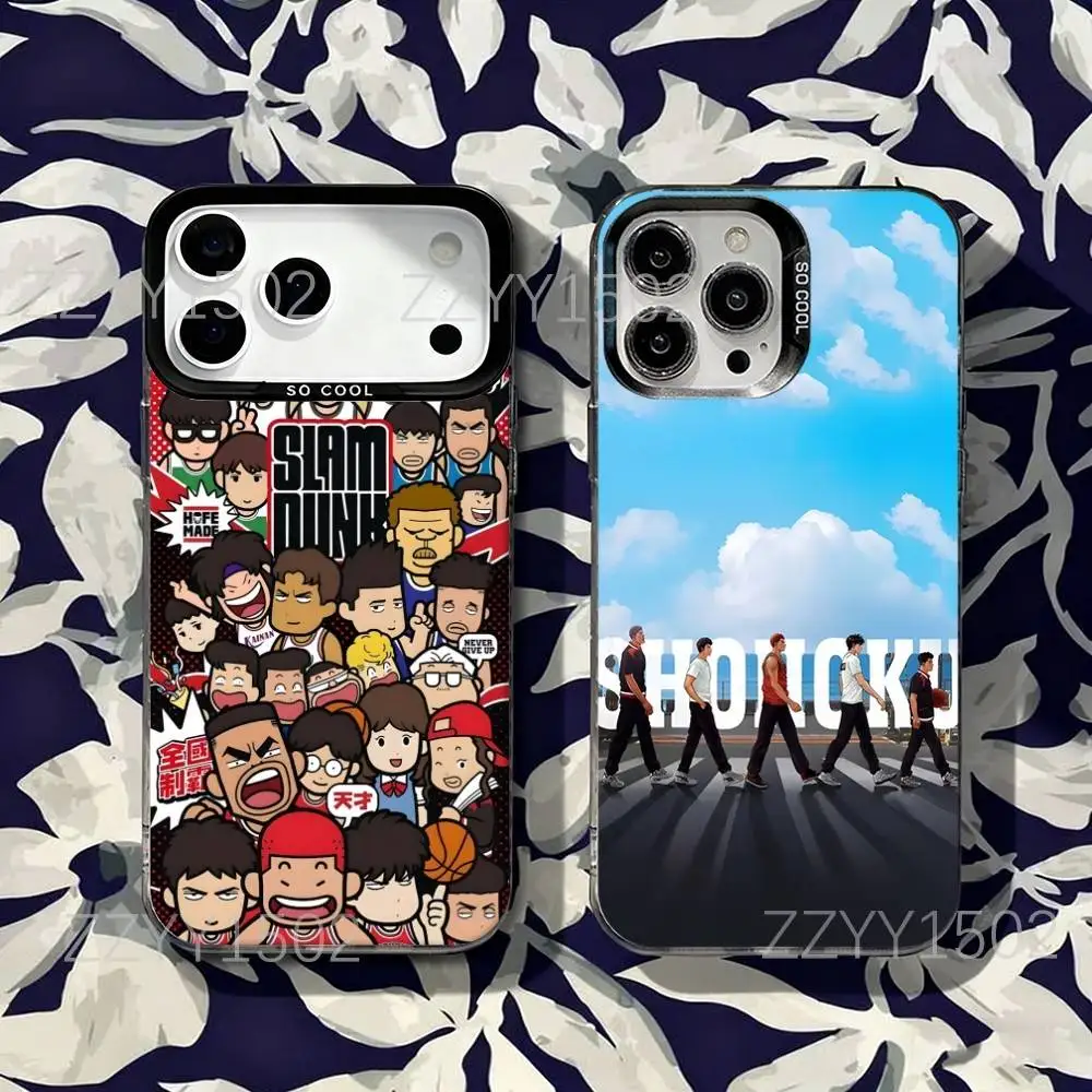 

Cool S-Slam D-Dunk Basketball Phone Case For iPhone 17,16,15,14,13,12,X,8,Pro,Max,Plus,SE4,Air,Mini HD Black IMD Matte