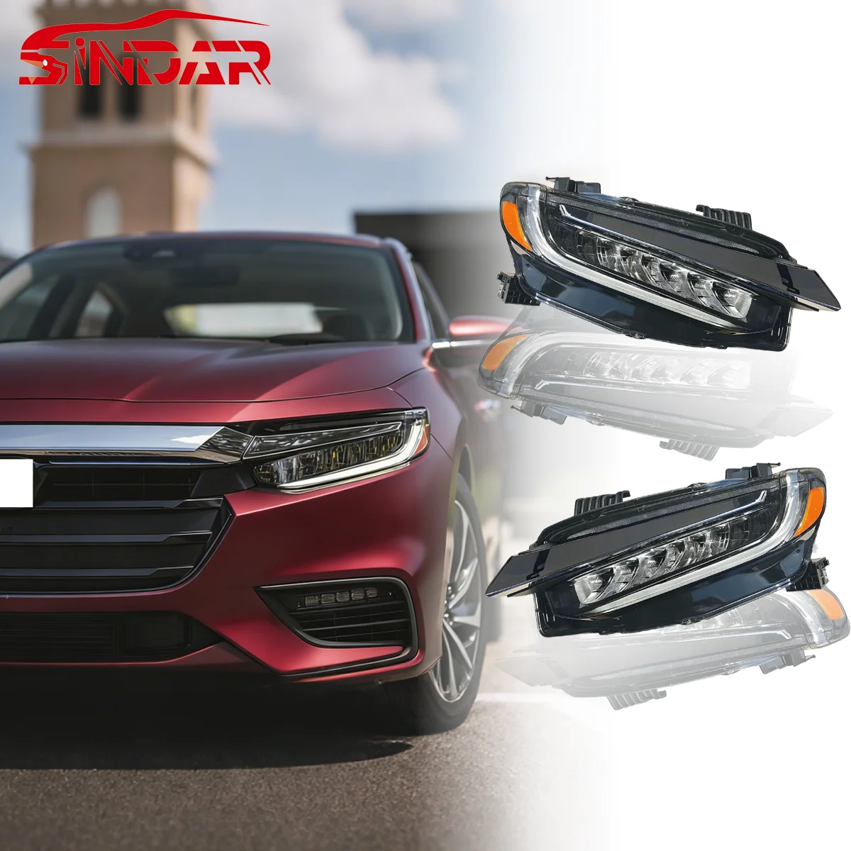 SINDAR LED Headlight Assembly For Honda Insight 2019-2023, Fit For