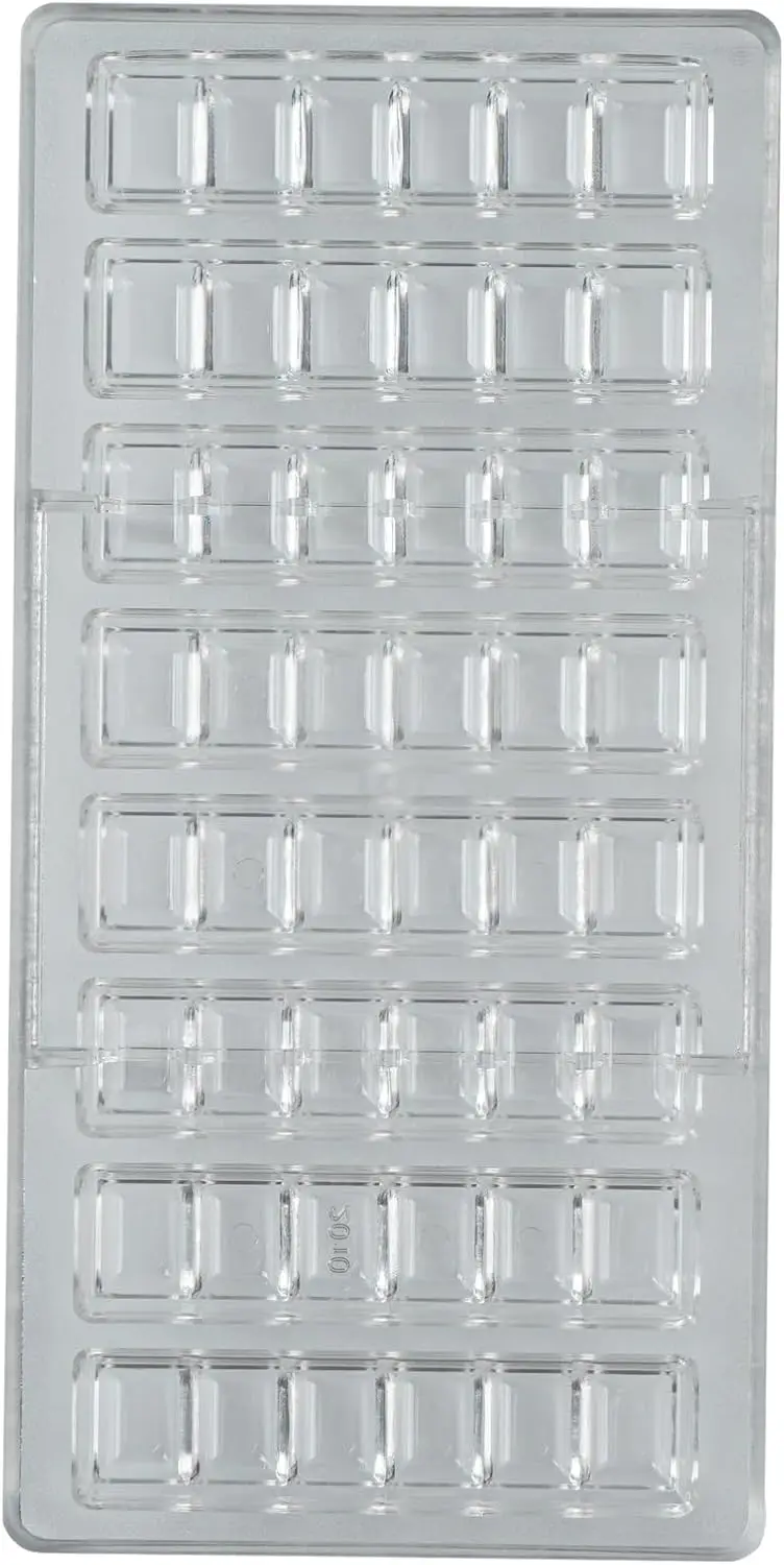 Chocolate Bar Molds 10 Chocolate Molds - 8 Cavities Freezable Clear