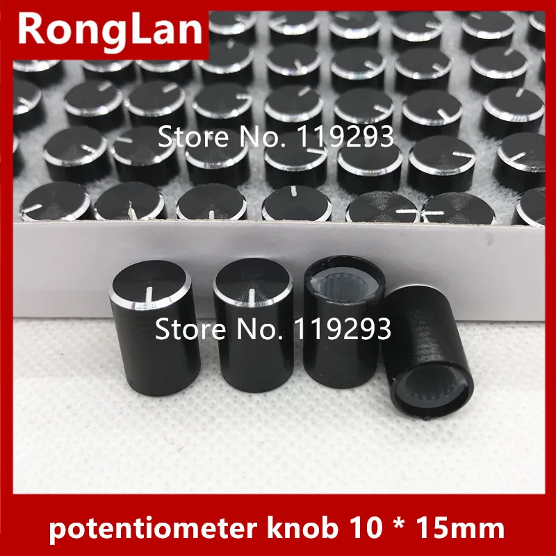 [BELLA]Aluminum volume knob potentiometers potentiometer knob 10 * 15mm 10X15MM --100PCS/LOT