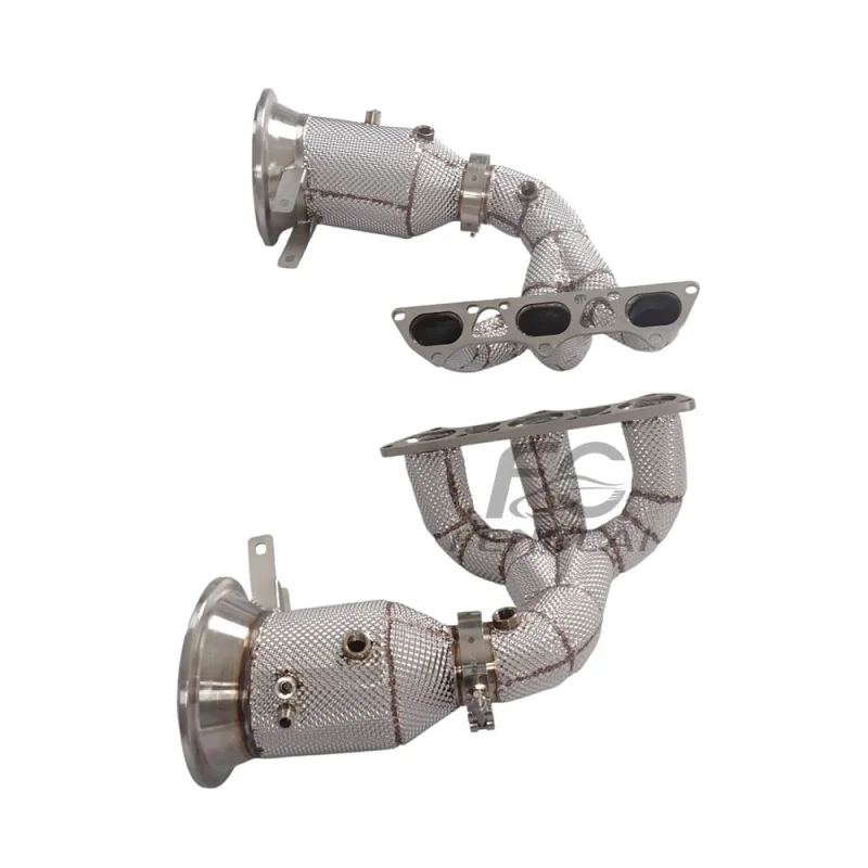 Car Exhaust Headers for Porsche 911 992 GT3 4.0L Equal-Length Manifold Stainless Steel Exhaust Pipes with Heat Insulation Cover