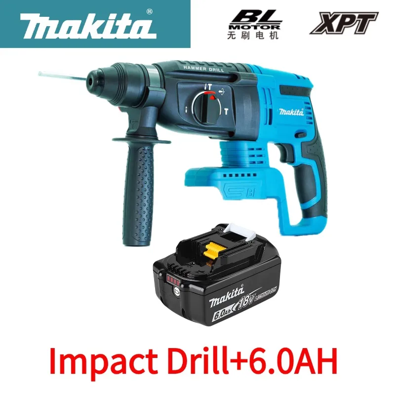 Makita Originele 26MM Draadloze Hamer Borstelloze Elektrische Hamer 18V Lithium Batterij Draadloze Boormachines Voor Makita 18v Elektrisch Gereedschap