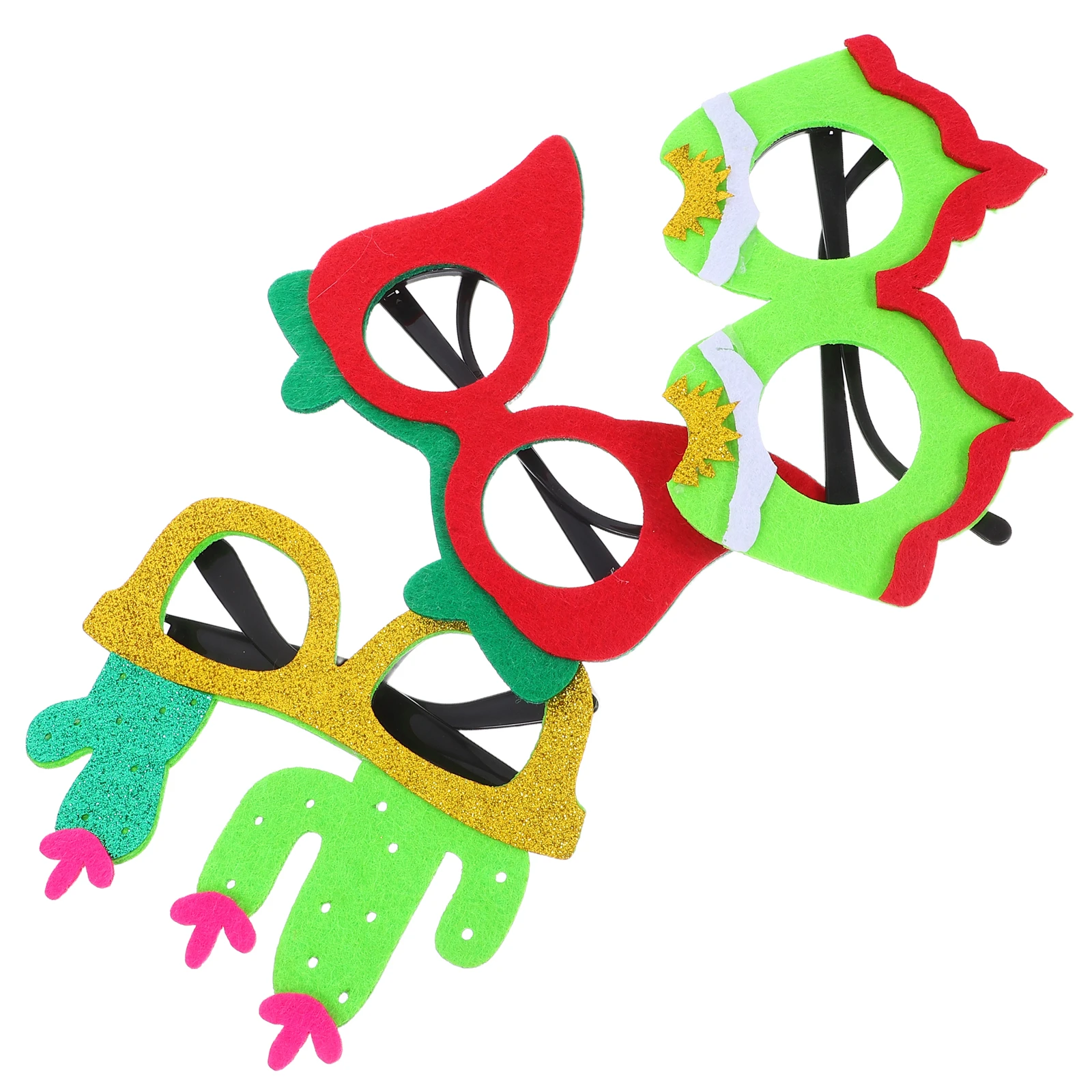 

3pcs Party Decoration Glasses Creative Comfortable Plastic Colorful Summer Chili Fiesta Sunglasses Photos Props DIY