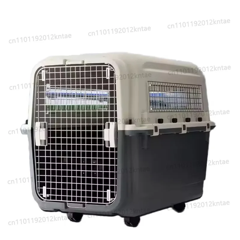 Plastic Dog Transport Box PC Pet Cage with Kennel Travel Crates for Airline Shipping