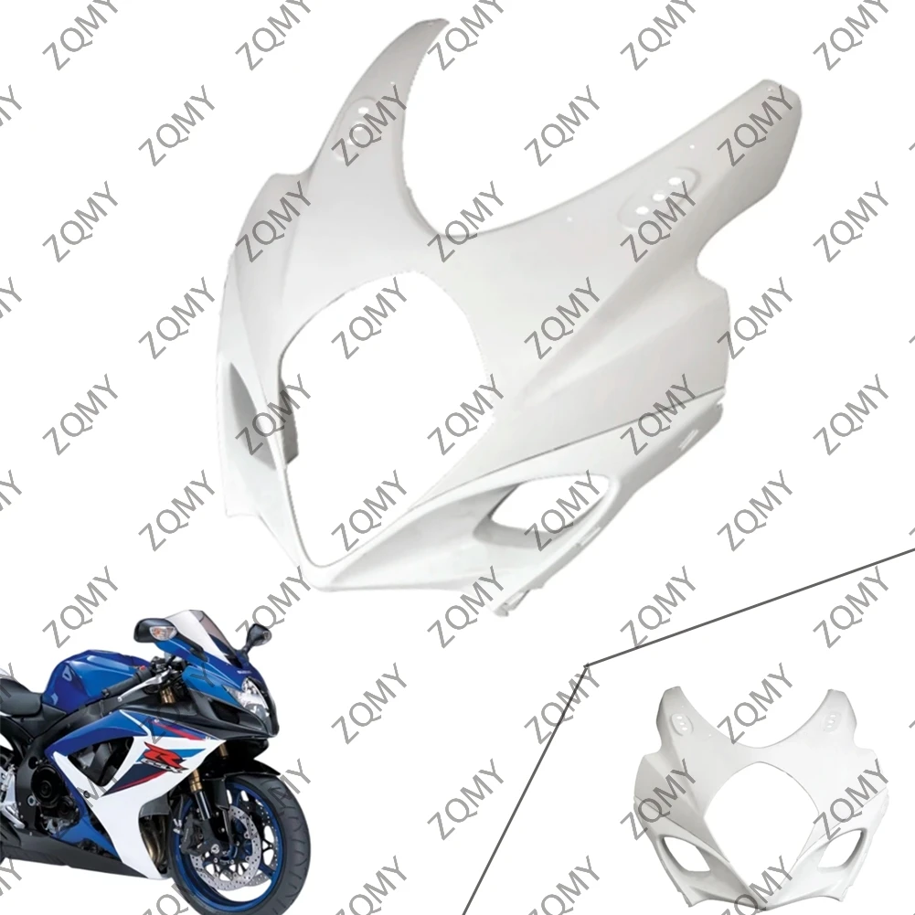 

Motorcycle Upper Front Nose Cowl Fairing For Suzuki GSXR 1000 K7 2007 2008 Injection Mold ABS Plastic Unpainted White