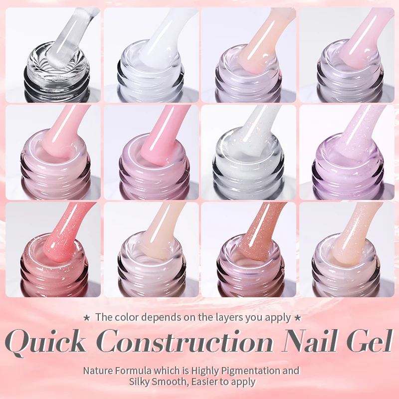 BORN PRETTY 10ml Milky Nude Extension Nail Gel Polish 16 Types Function Gel for Choose Nail Art Vernis Semi Permanent Color Ge