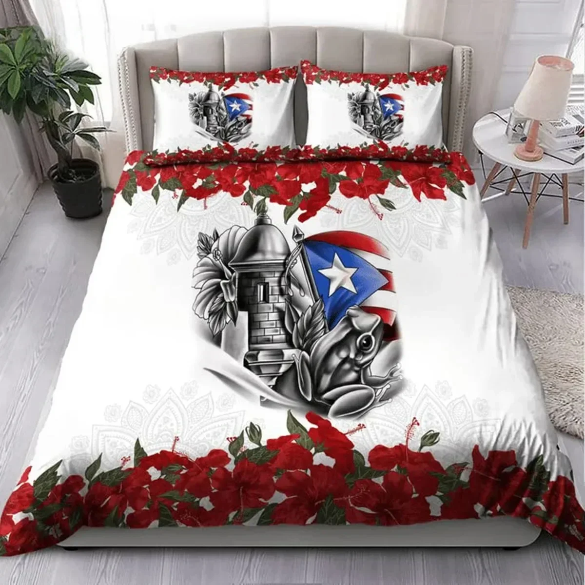 

3d Print Puerto Rico flag Bedding Set Duvet Cover 1 Duvet Cover 2 Pillowcases Adult and Kids Bedding Set Luxury Children's Gifts