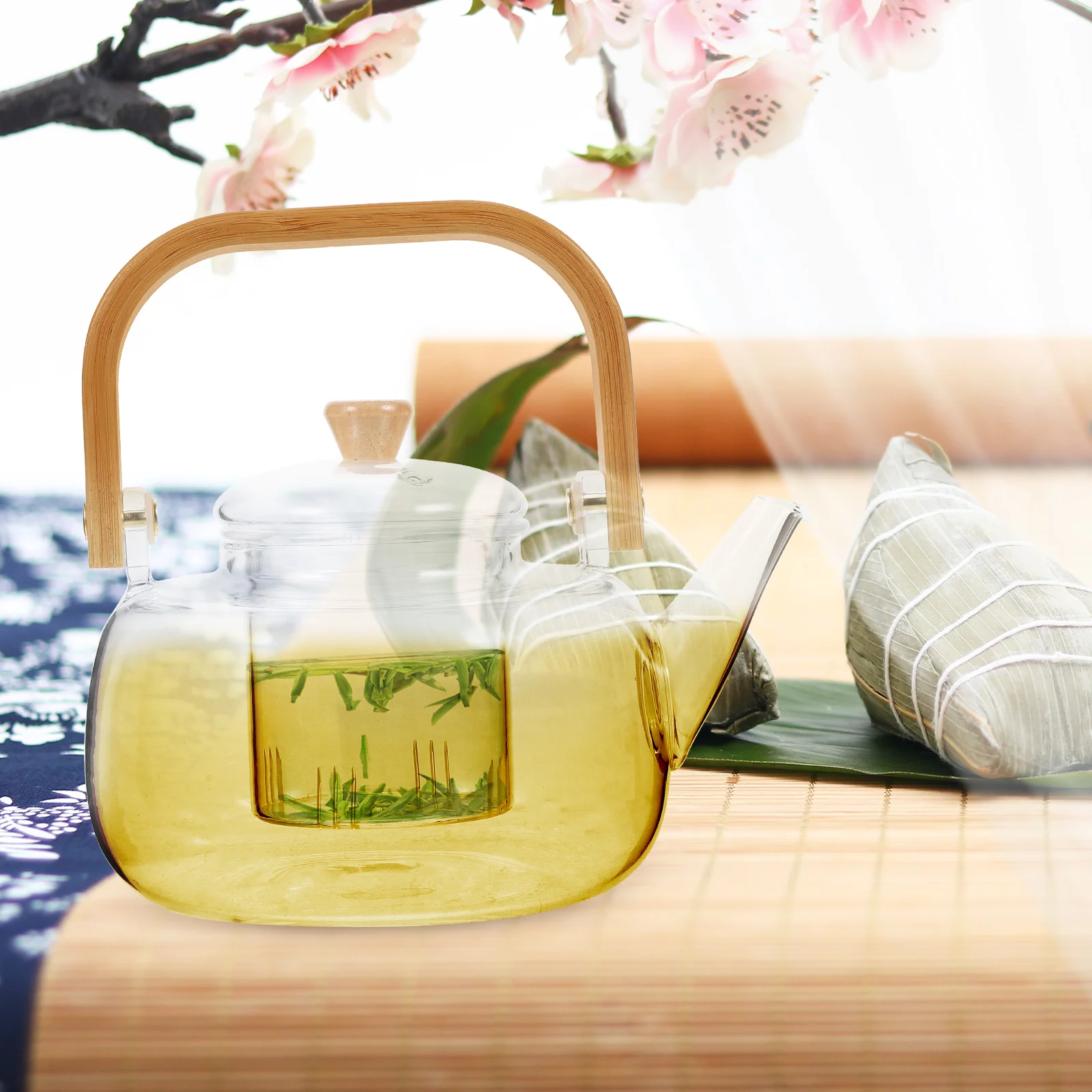 

Glass Pot Premium Transparent Infuser Teapot For Green Herbal Medicinal Tea Easy Clean Detachable Filter Tea Accessory