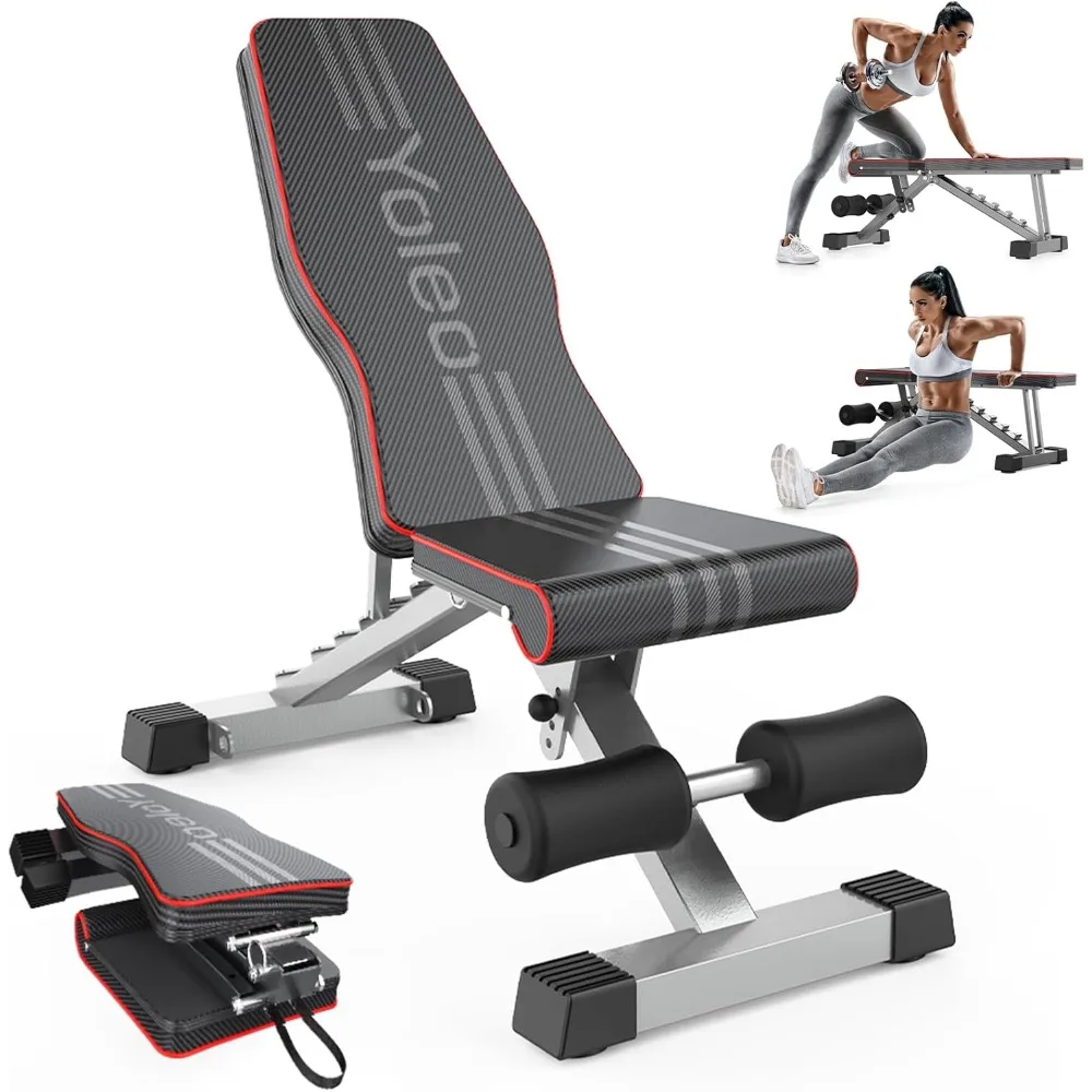 

Weight Bench for Full Body Workout; Foldable Bench Press Bench of Home Gym Strength Training; Incline Decline Flat Utility