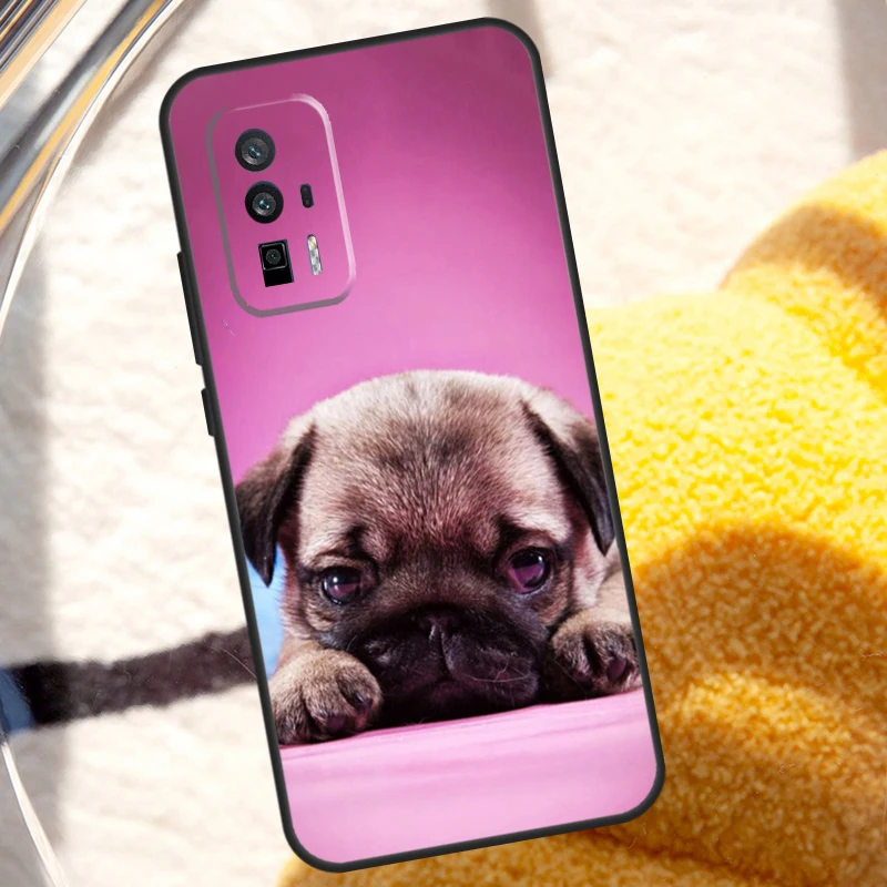 CUTE PUPPY PUG DOG MOPS Case For POCO X3 X4 X5 X6 Pro M5s M6 F3 F5 Xiaomi 14 13 Ultra 12 Lite 11T 12T 13T Pro Cover