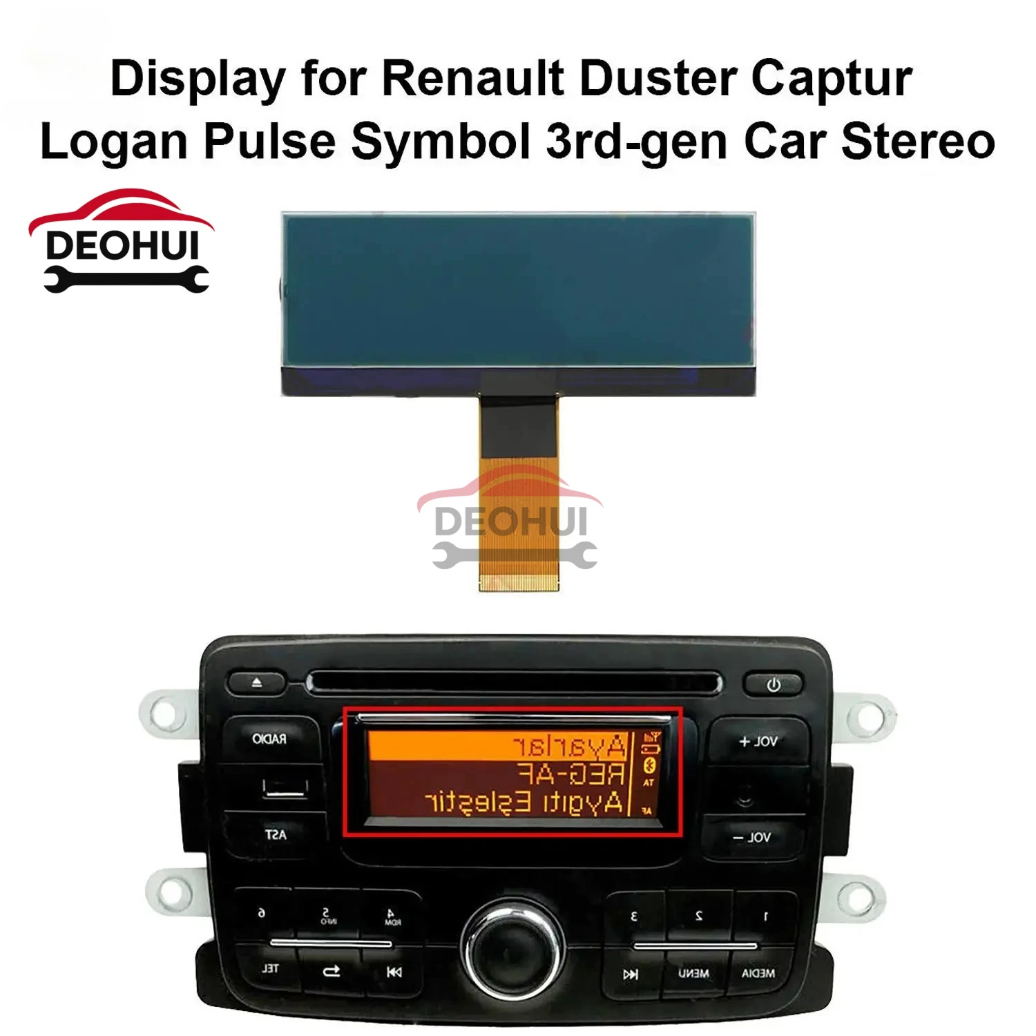 LCD Display Car Radio Stereo AGC-1220RF-A AGC-0060RF-A For Renault Duster Captur Logan Pulse Symbol 3rd-gen Dacia Lada Xray
