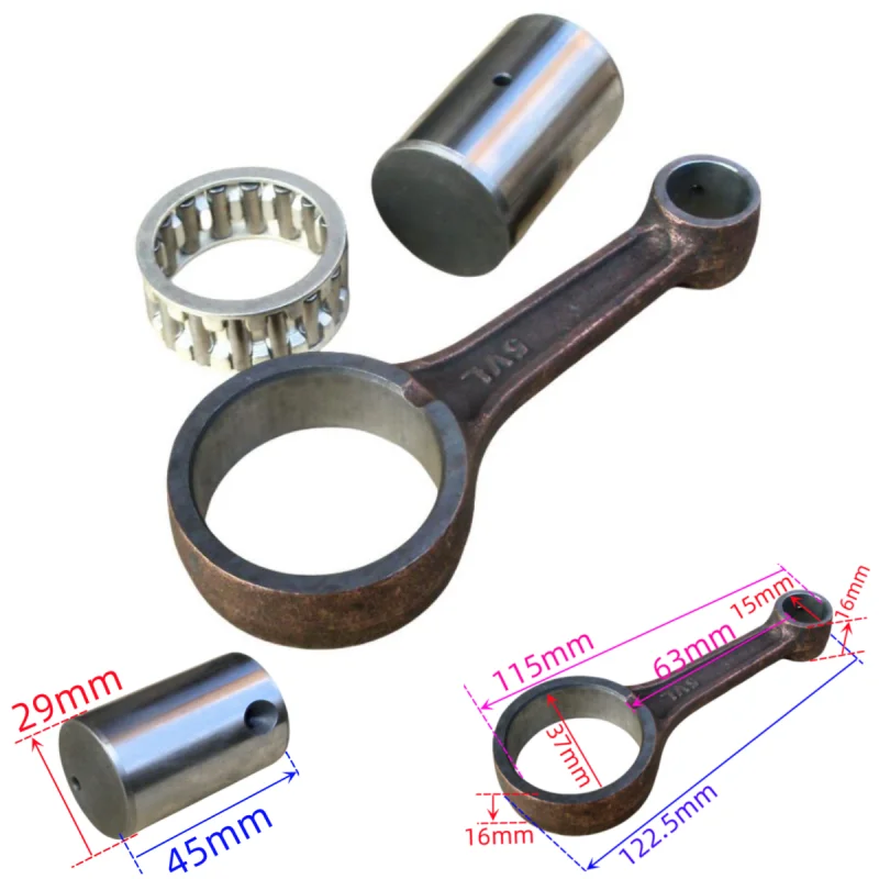 Motorcycle crankshaft connecting rod for Yamaha YBR125 TT-R 125cc YBZ TTR XT F28 5VL JYM YBS 137CM King engine