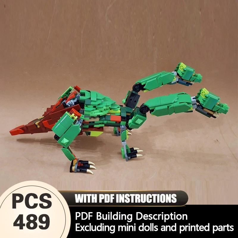 

Creators Animal Series Model MOC Building Bricks Two-Headed Dragon Modular Technology Gifts Holiday Assemble Children Toys Suit