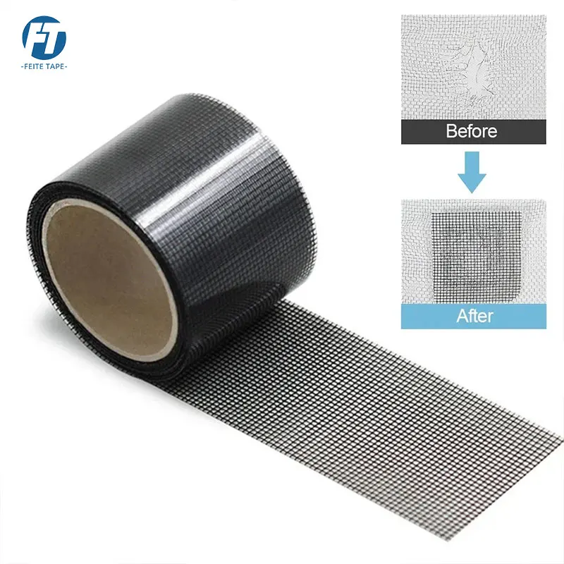 Ruban de réparation d'écran de porte fenêtre, 5cm de largeur, adhésif Super fort, fibre de verre imperméable, couvrant instantanément les trous de maille, larmes