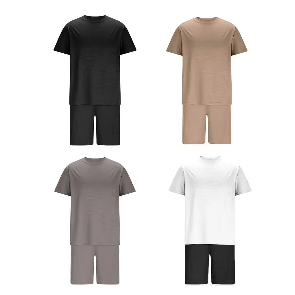 

Fashionable and casual summer outdoor sports suit men's breathable T-shirt shorts casual and fashionable two-piece set