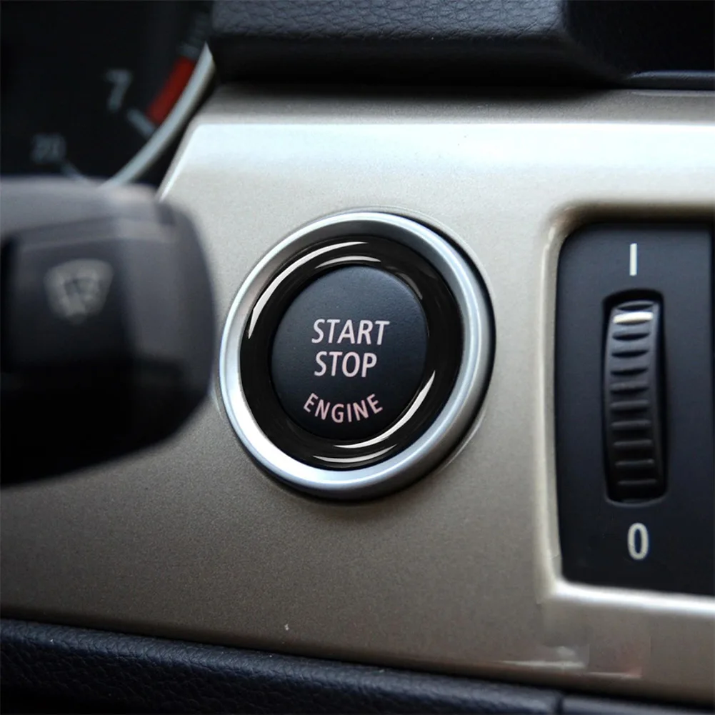Decorative Circle 1x One-button Start Plastic Black For BMW 320i Z4 E89 For BMW 3 Series Hot Sale High Quality