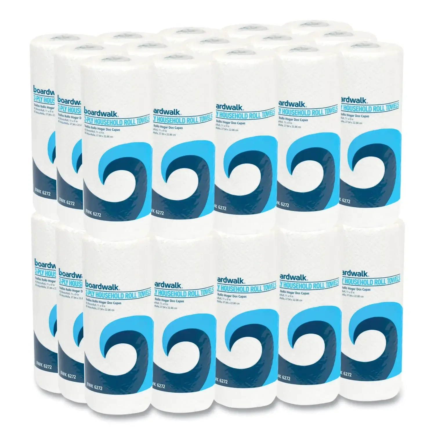 

Kitchen Roll Towel, 30 Rolls/Carton, 85 Sheets/Roll, 2-ply, 11 x 9, White