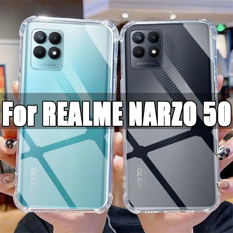 Clear Phone Case for Realme Narzo 50 TPU Transparent Case Realme Narzo50 6.6\