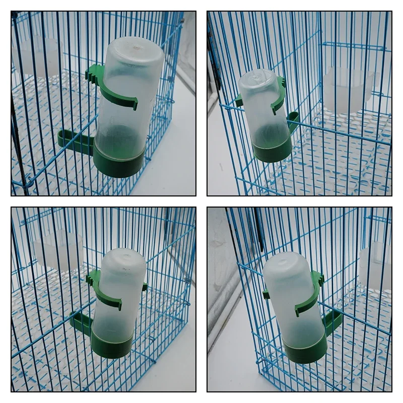 Birds Feeder Bird Drinker Bottle Parrot Pet Cage Water Drinker Feeder Waterer Clip for Aviary Budgie Plastic Drinking Supplies