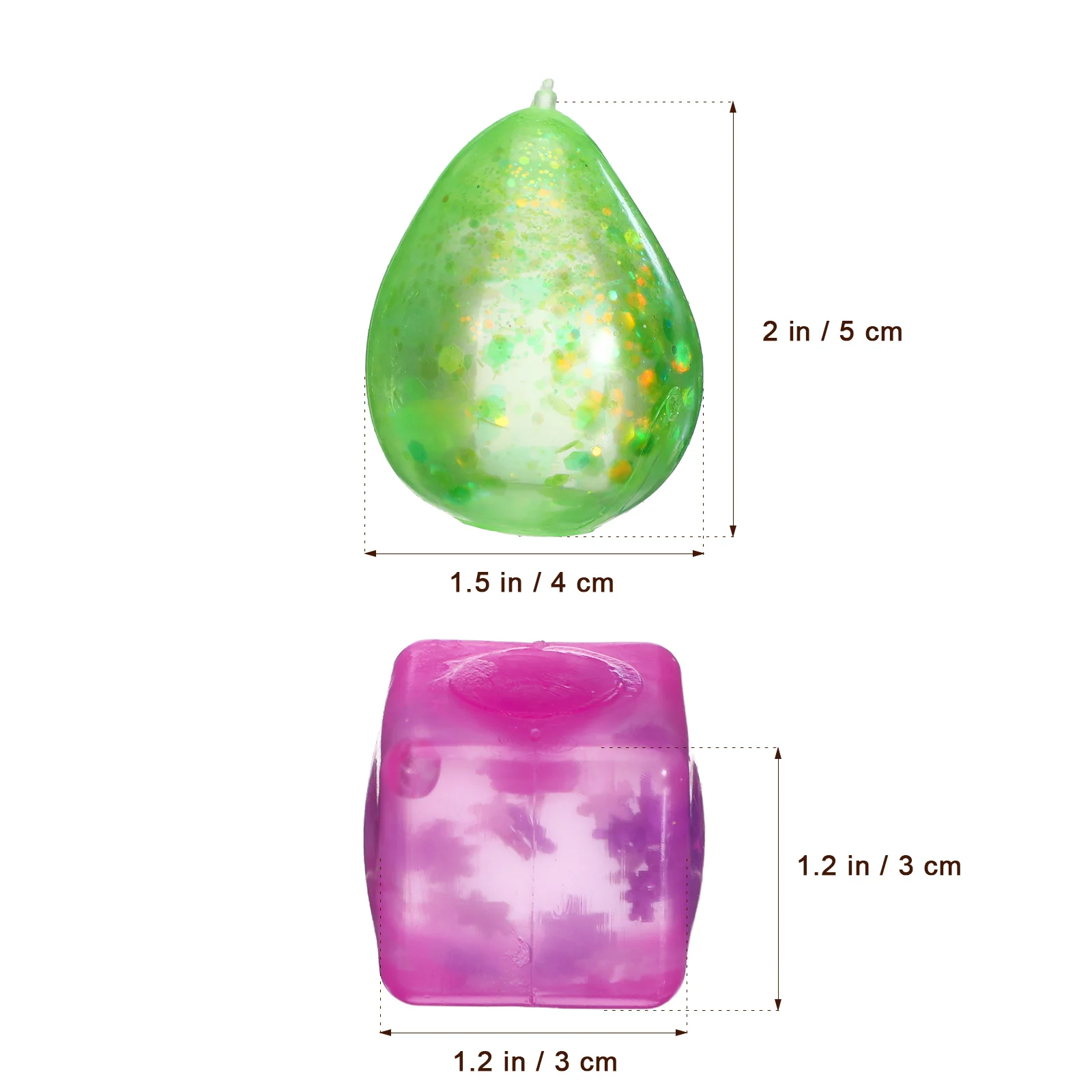 8-teiliges Set Weiche Quetsch-Stresswürfel - Sensorisches Fidget-Eis-Set zur Spannungslinderung Feinmotorik-Übung Tragbares Spaß-Set