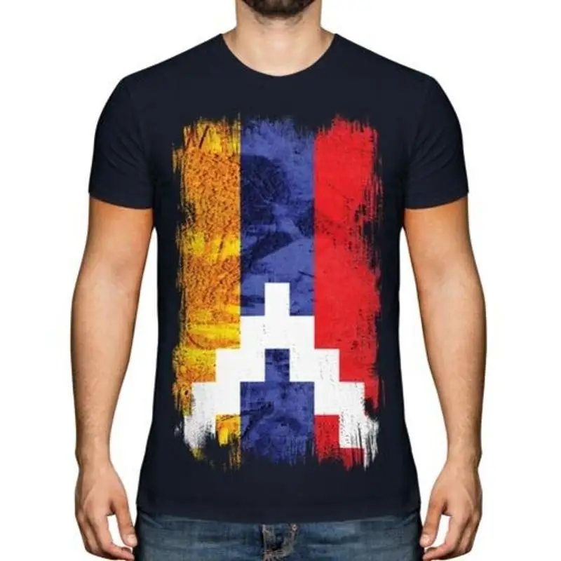 Нагоно-Карабахская Республика Футболка с флагом гранж Чайные вязаные платья Вязаные платья