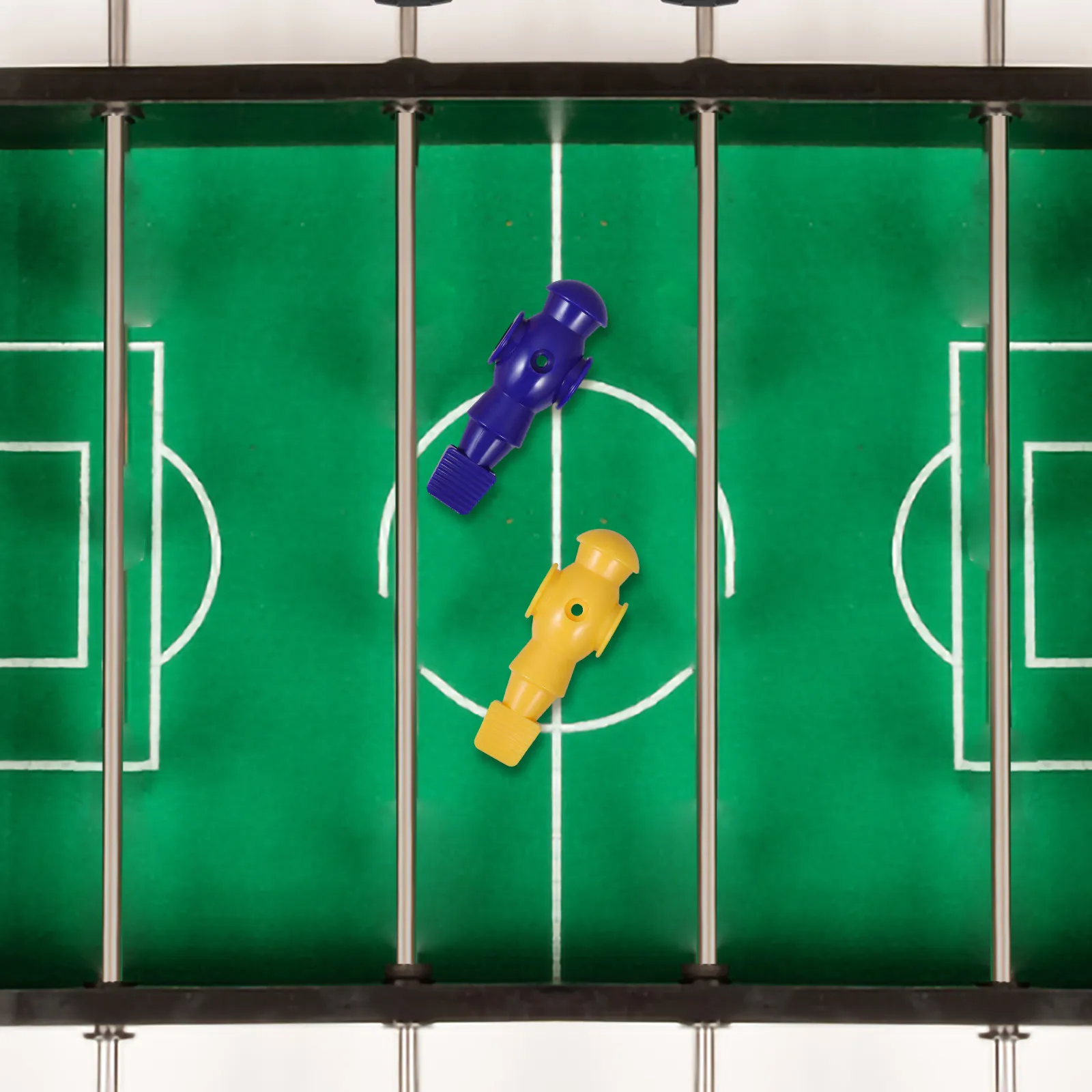 26Pcs Foosball Table Players 107Mm Plastic Replacement Men for 16Mm Side 4Mm Front Hole Rods Vibrant Color Team Identification