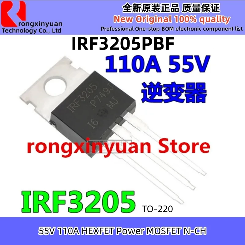 5-20Pcs IRF3205PBF IRF3205 TO-220 55V 110A HEXFET Power MOSFET N-CH  100% new imported original