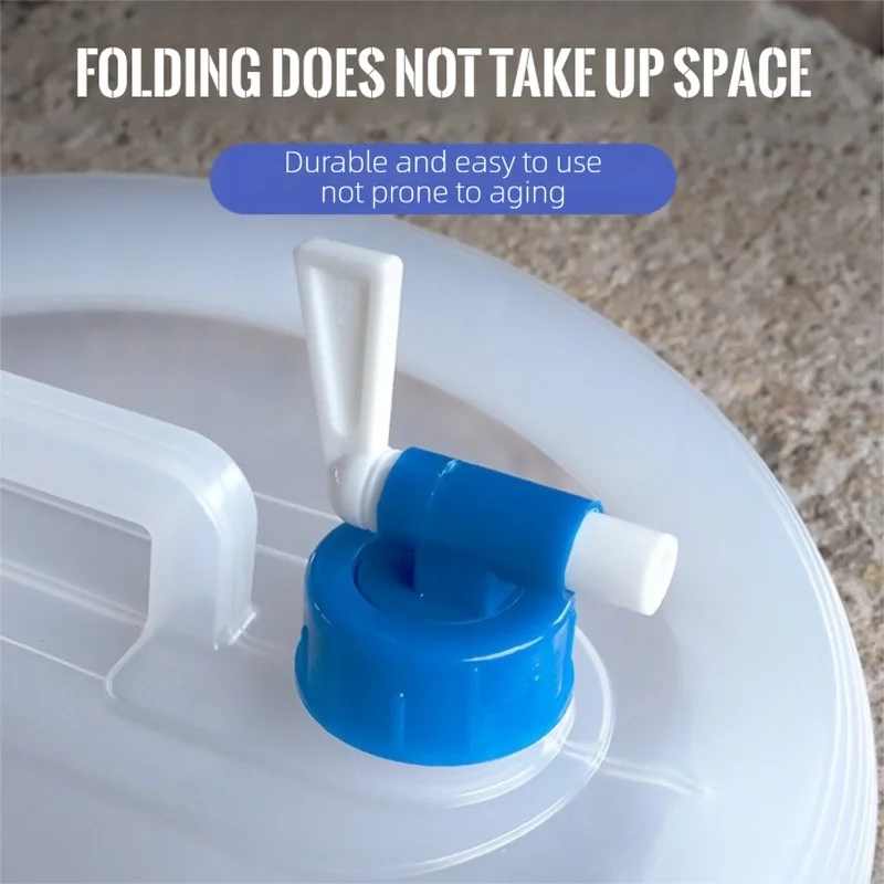 3/5/10/15L Outdoor Foldable Water Storage Bucket Portable Vehicle Mounted Water Tank with Faucet for Home Car Camping