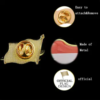 印尼國旗胸針徽章飾品,附蝴蝶扣,可別在衣領、帽子、襯衫、領帶等處 6 最佳銷售 印尼航運 - №3