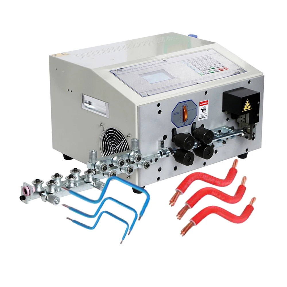 Wire Bending Machine SWT508-ZW16 Automatic Cable Stripping Peeling Bender 4 Rollers for 1-16mm2 Wire Stripper 220/110V Free Ship